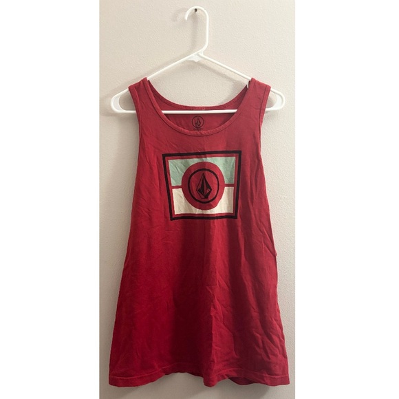 5/$15 MUST BUNDLE Volcom Red Graphic Tank Top - Picture 1 of 4